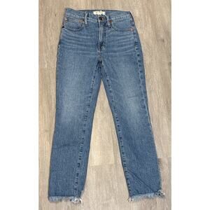 Madewell The Perfect Vintage Jeans Women 24P Blue Raw Hem Medium Wash